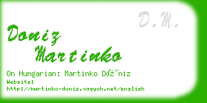 doniz martinko business card